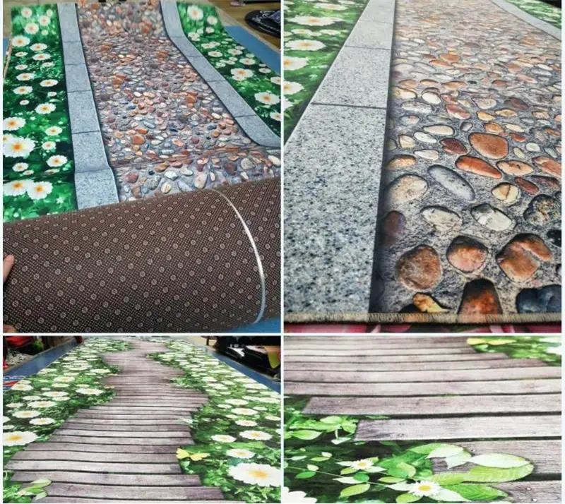 Ковер для лестницы в пасторальном стиле с цветами длинный ковер коридора