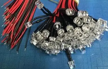 Светодиодная лампа с плоским верхом 3 мм 5 теплый белый красный зеленый синий