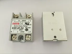 1PCS SSR40DA SSR-40DA Manufacturer 40A ssr relay, input 3-32VDC output 24-380VAC
