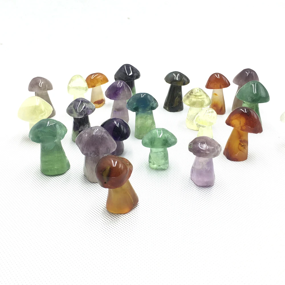 DS натуральный кварцевый кристалл гриб прекрасный полированный ручной резной