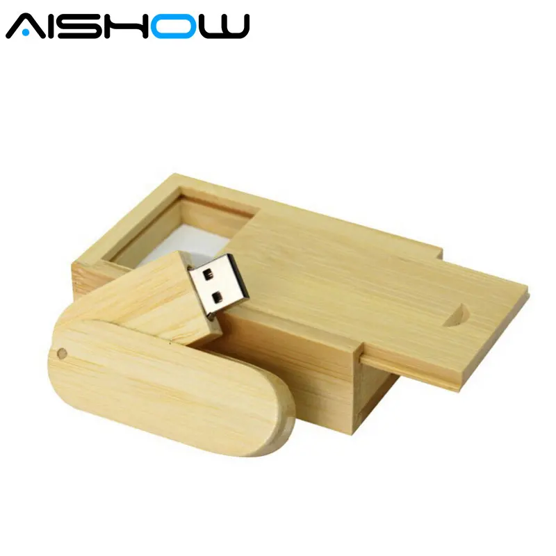 4G 8G 16GB 32GB 64GB 128GB Wooden pen drive Rotation 2.0 USB flash memory Stick pendrive Box Wholesale | Компьютеры и офис