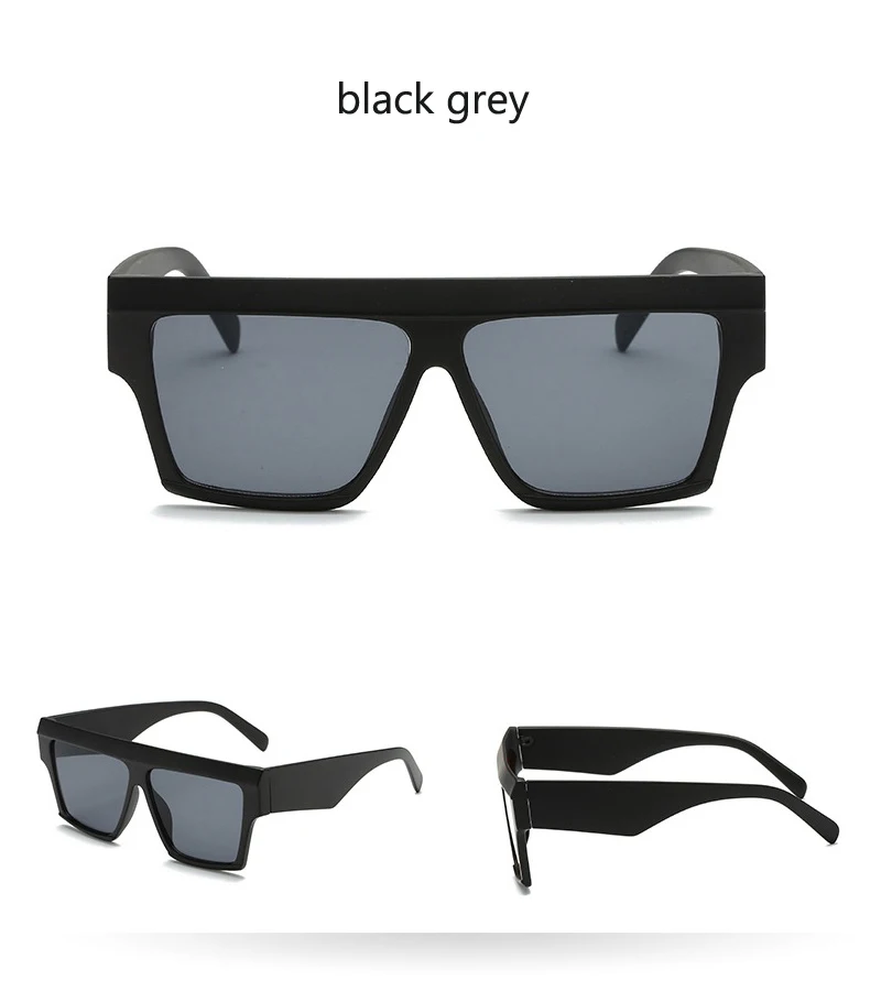 Плоский верх негабаритные квадратные Винтаж солнцезащитные очки для Для мужчин