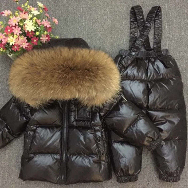 black Г. Зимние лыжные костюмы для мальчиков зимний комбинезон на 90% белом утином пуху, костюм для девочек, комбинезоны детский спортивный костюм, модная верхняя одежда для малышей, E169 - Цвет: black