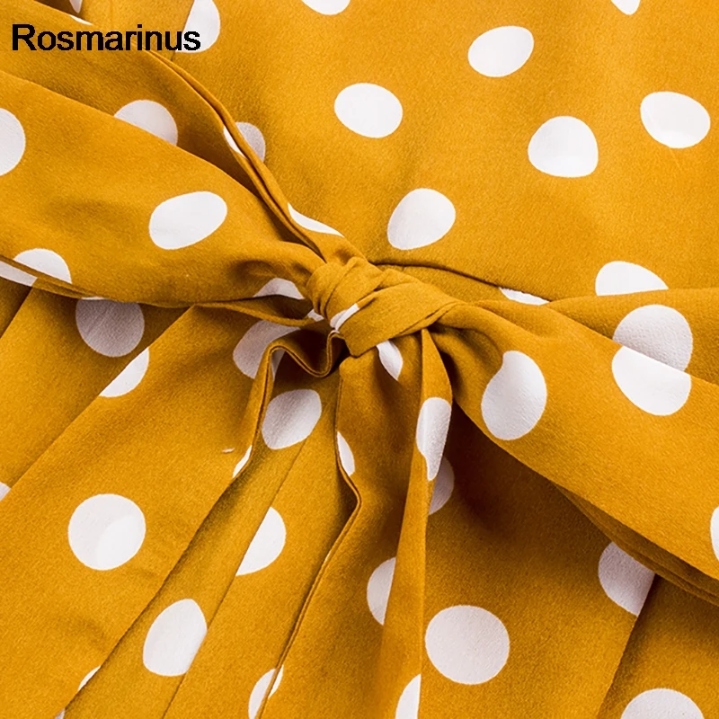 Rosmarinus в горошек комбинезон женские комбинезоны 2018 летнее цельное платье без