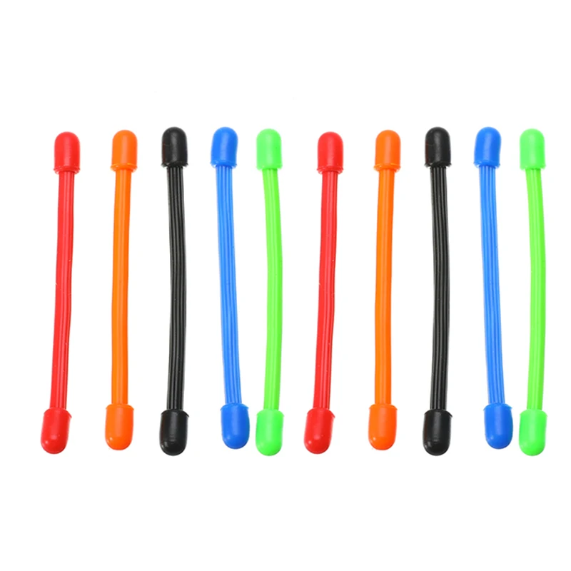 10pcs 3inch 1/5/10 шт 3 ''6 многоразовые силиконовые кабельные стяжки ремешок волшебный, резиновый зажим для проволоки многофункциональный шнур скрепленная проволокой Шторы декоративный светильник - Цвет: 10pcs 3inch