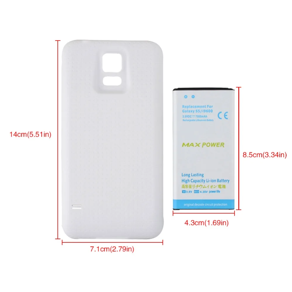 Аккумулятор большой емкости 7000 мАч для Samsung Galaxy S5 i9600 G9008V 9006v 9008W 9006W мобильный