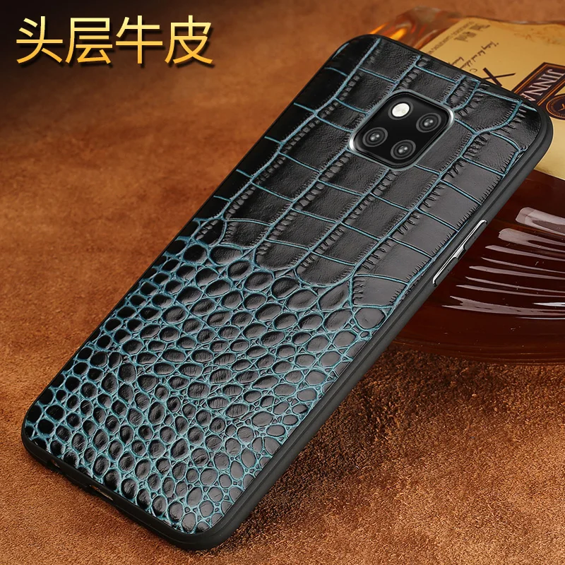 Роскошный чехол из натуральной кожи для телефона Huawei mate 20 30 p20 P30 Pro lite y7 y9 Honor 10 20i V20