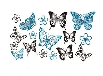 Водостойкая временная татуировка наклейка маленький размер бабочка Девушка