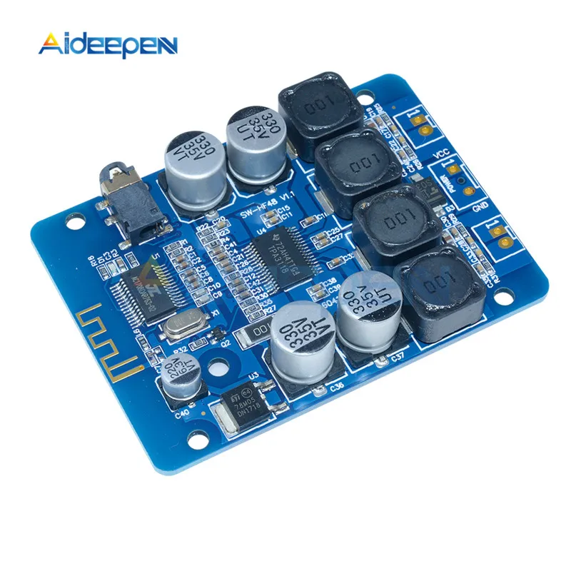 Постоянный ток, 8 в-26 V TPA3118 2x30 Вт 60 Вт стерео аудио Bluetooth подойдет как для повседневной носки, так цифровой аудио усилитель доска, размеры: 4-8 Ом 12V 24V для Arduino игрушка "сделай сам"