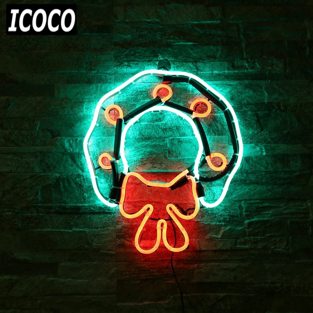 ICOCO 1 шт. Рождественская декоративная неоновая вывеска световая гирлянда