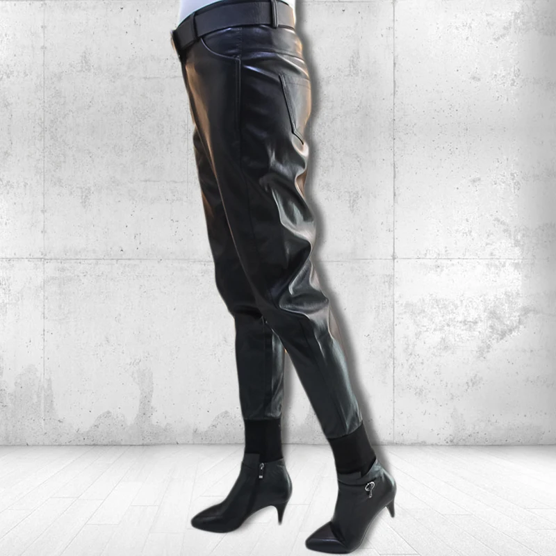 

Women's clothing New Arrival PU Leather Pants Women's Fashion Harem Pants Casual Solid Leather Trousers Loose trousers T722