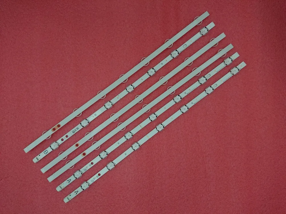 6 шт Светодиодная подсветка полосы для Toshiba 49U5863DB 49U6763DA 49U6763DB 49U5766DB VESTEL 49 UHD DRT VNB A B