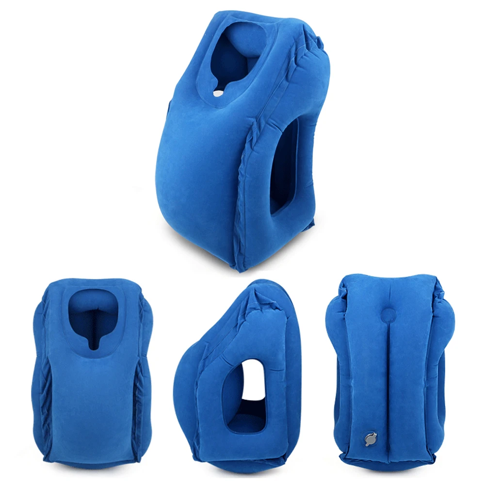 Надувная портативная подушка для путешествий надувная мягкая отдыха на шее