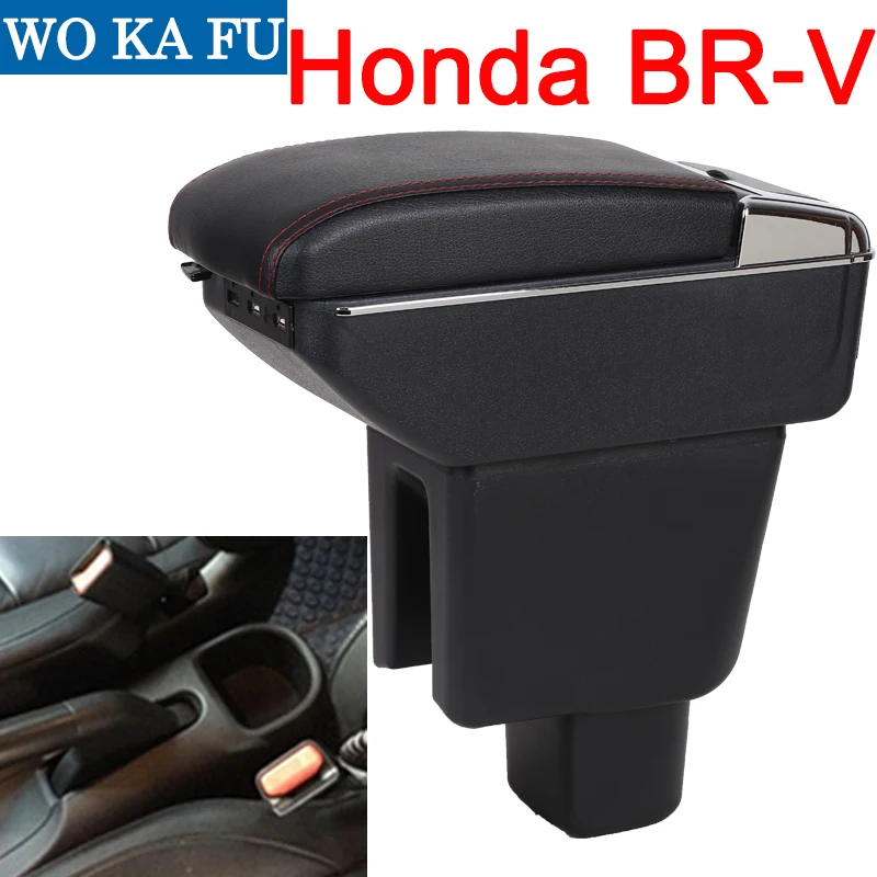 Для Honda BR-V подлокотник коробка Универсальный Автомобильный BRV центральная консоль caja Модификация аксессуары двойной поднятый с USB