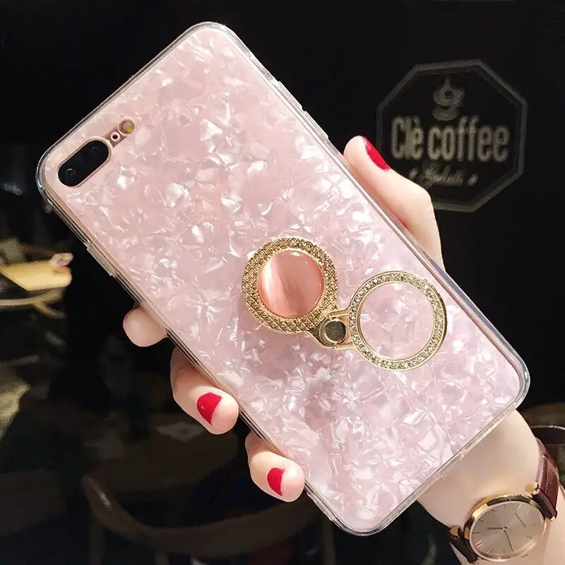 HONGRUNA/блестящие чехлы для телефонов с розовым гелевым узором iphone X 8 8Plus 7 plus 6S 6