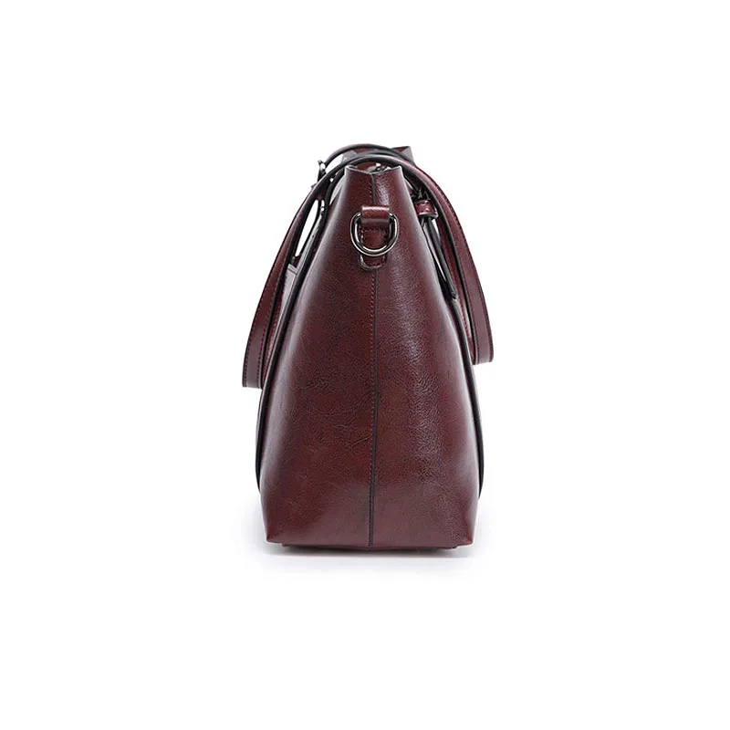 Модные женские туфли плеча масло воск натуральная кожа Большой Ёмкость сумка