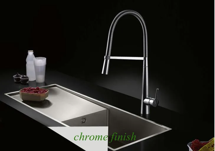 Deck Mounted Copper Chrome Kitchen Mixer Vessel Sink Faucet Spring Hot Cold Water Tapware Single Hole Lever | Дом и сад