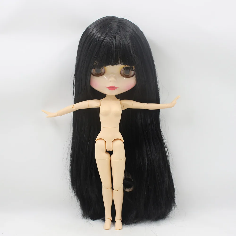 ICY DBS шарнирная кукла Blyth Игрушка Черный прямой длинный волос белая кожа