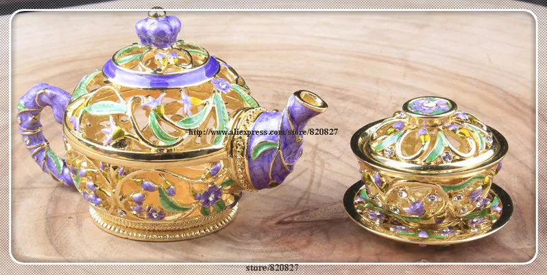 Kettle Metal Jewelry Gift Box Trinket Tea Pot Watering Can Ring TeacupJewelry ( Set of 2) | Украшения и аксессуары