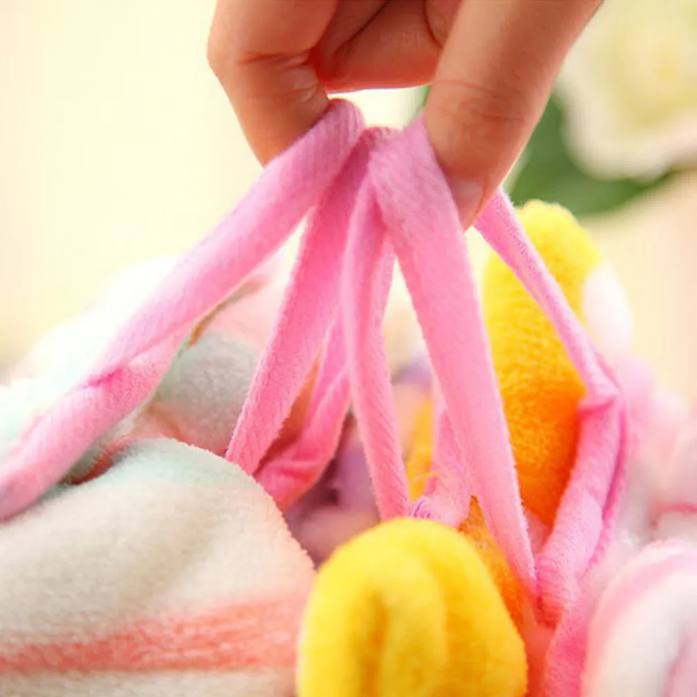 Детское полотенце для рук детской комнаты мягкое плюшевое с бантом купания