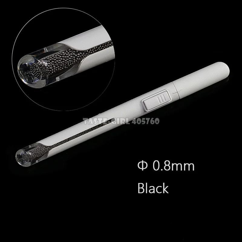0.8mm Black Pro 0,8, 1,0, 1,2 мм, 4 цвета, металлические бусины, поляризационные, для дизайна ногтей, стразы, шпильки, слиток, многофункциональная шариковая ручка - Цвет: 0.8mm Black