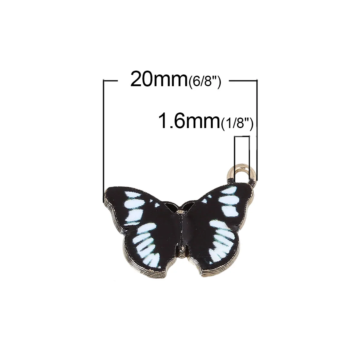 Doreen Box Очаровательные Подвески светильник бабочка с золотой черной и белой