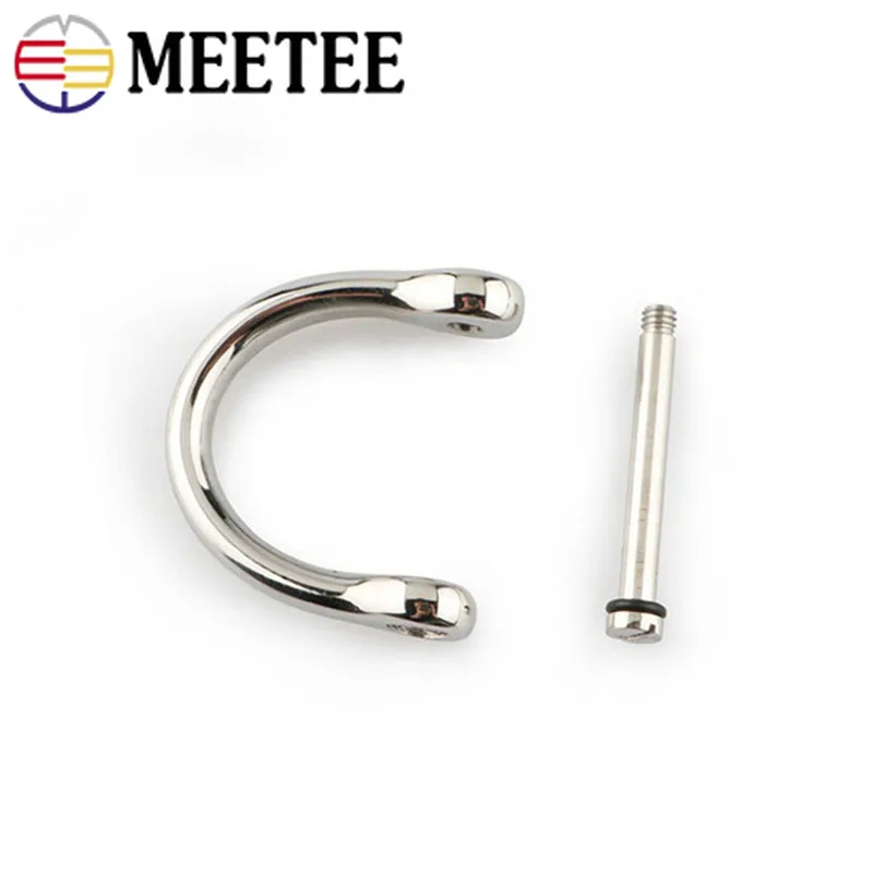 Meetee 2/4 шт 17/25 мм из нержавеющей стали d образная кольцевая Пряжка металлические