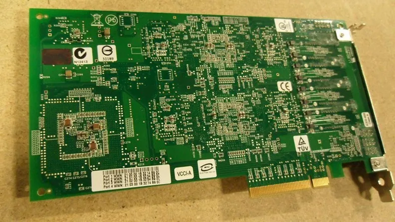 RaidStorage QLogic QLE2464 CK 4 порта Гбит/с Quad SFP + FC SR Optical PciE контроллер fiber Канальные адаптеры