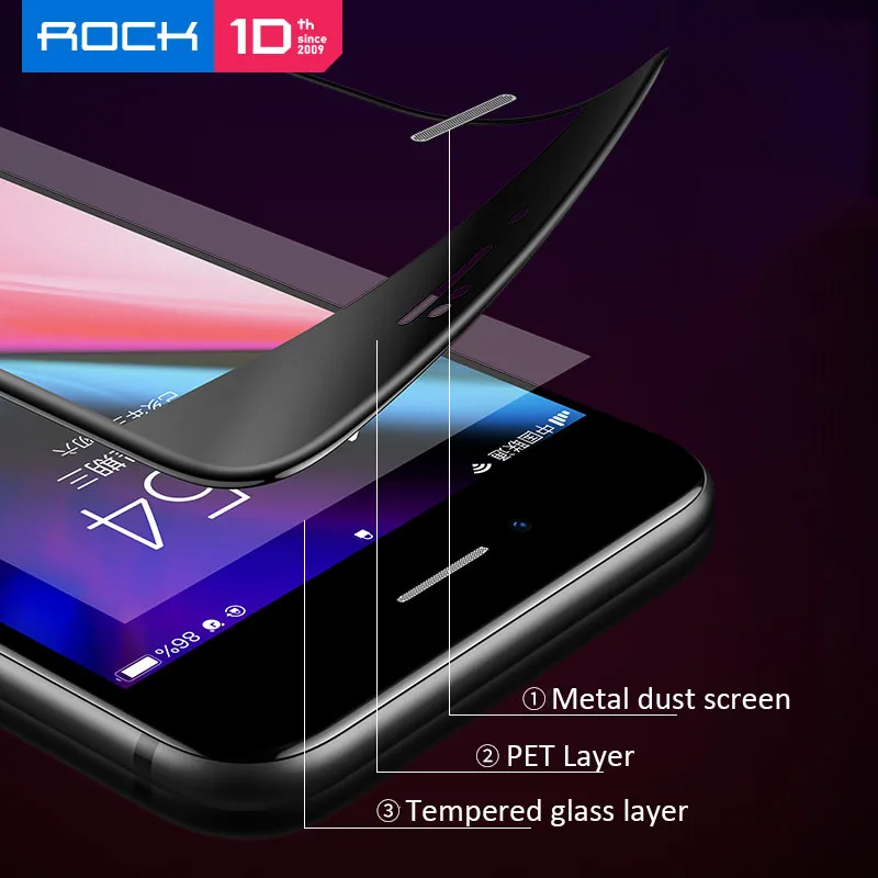 ROCK полное защитное закаленное стекло для iPhone 7 8 Защитное экрана Plus | Мобильные