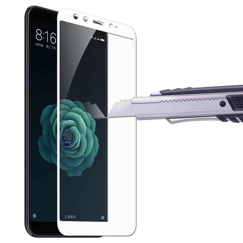 Прозрачное премиальное закаленное стекло для Сяоми Ми А2 / А1 for Xiaomi Mi A2 6X полное