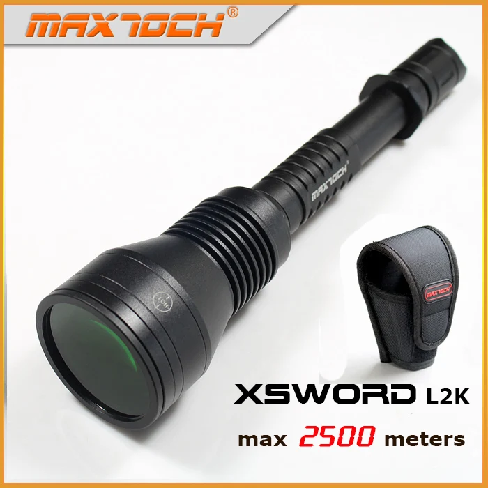 Оранжевый MAXTOCH Xsword L2K 2000 метров Метчик, 2734 ярдов дальность луча, Бесплатный светофильтр, ультра сфокусированный лучевой точечный охотничий фонарь - Цвет: Оранжевый