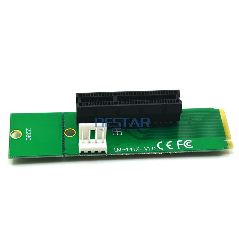 PCI E штекер-гнездо высокоскоростной адаптер pci-E 1X 4x для NGFF M.2 M Key keyM PCIe pci express PCI-express |