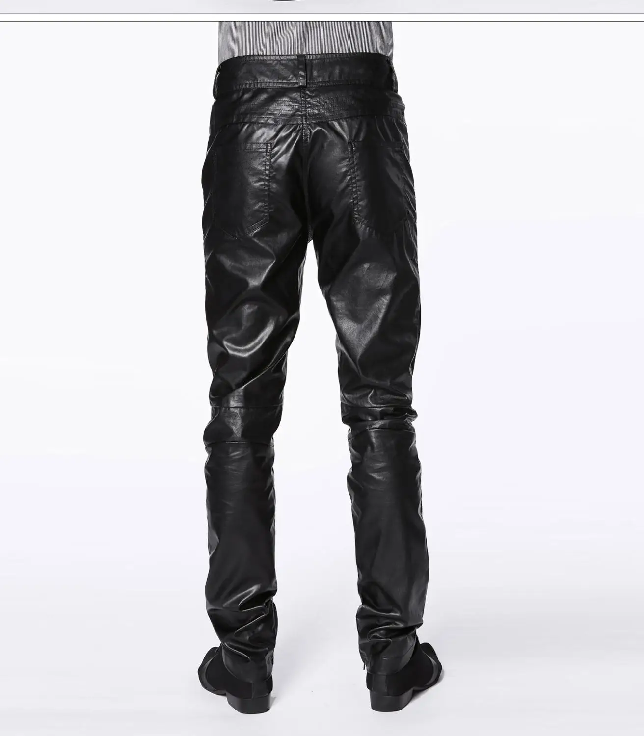 New Sale Mens Leather Pants Faux Pu Material Black Motorcycle Skinny Plus Size S-XXL | Автомобили и мотоциклы