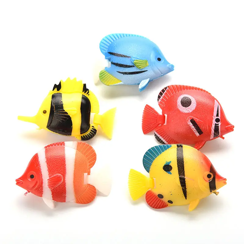 

1Pc Aquarium Artificial Fish Fake Tropical Fish Florating Moveable Fish Tank Aquarium Decoration Kids Bath Toys