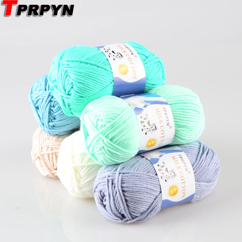 TPRPYN 500 г = 10 шт. молочная хлопковая пряжа для вязания, мягкая теплая детская пряжа для ручного вязания NL1131
