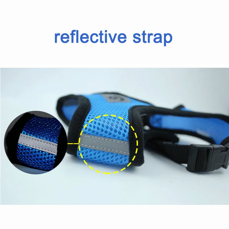 Сетчатая шлейка для собак регулируемый нейлоновый жилет прогулок с маленькими