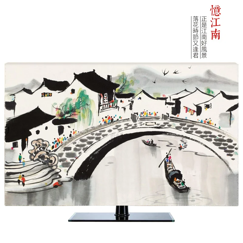 1"-80" 22 дюймов 75 дюймовый ЖК-экран tv PC крышка декоративный капюшон занавес пейзаж водопад Гора бамбуковая краска водонепроницаемый