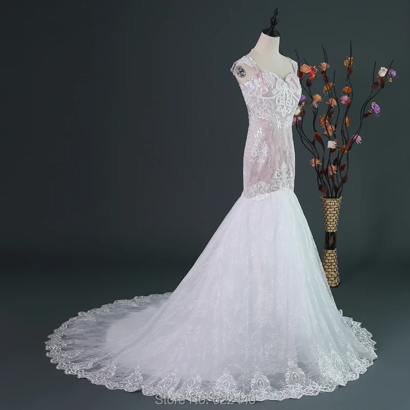 Custom-made Lace Mermaid Wedding Dresses Unique Trumpet Bridal Gown Dress Backless Gowns Robe De Marige | Свадьбы и торжества
