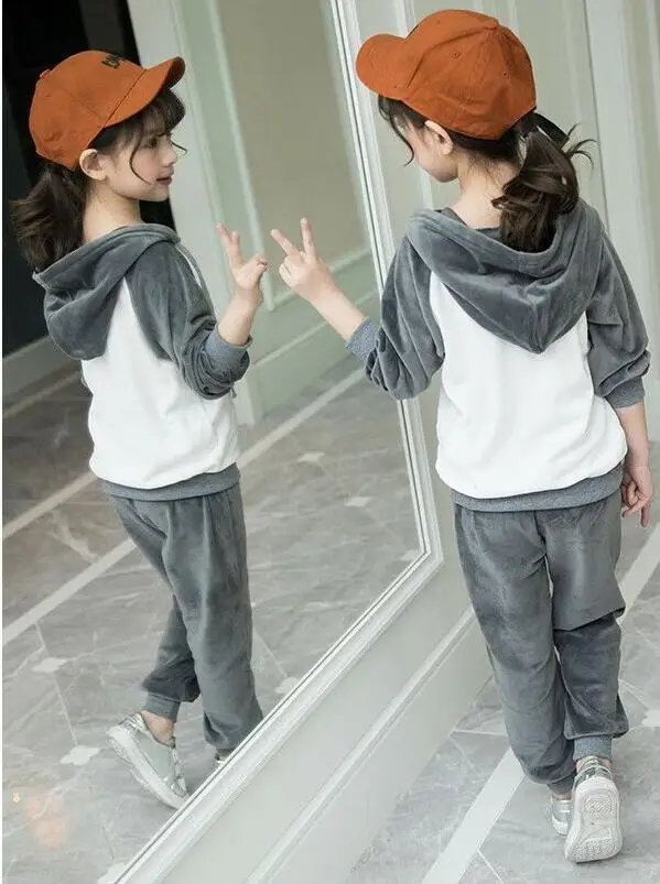 Одежда для маленьких девочек новинка 2019 золотой бархатный кондиционер