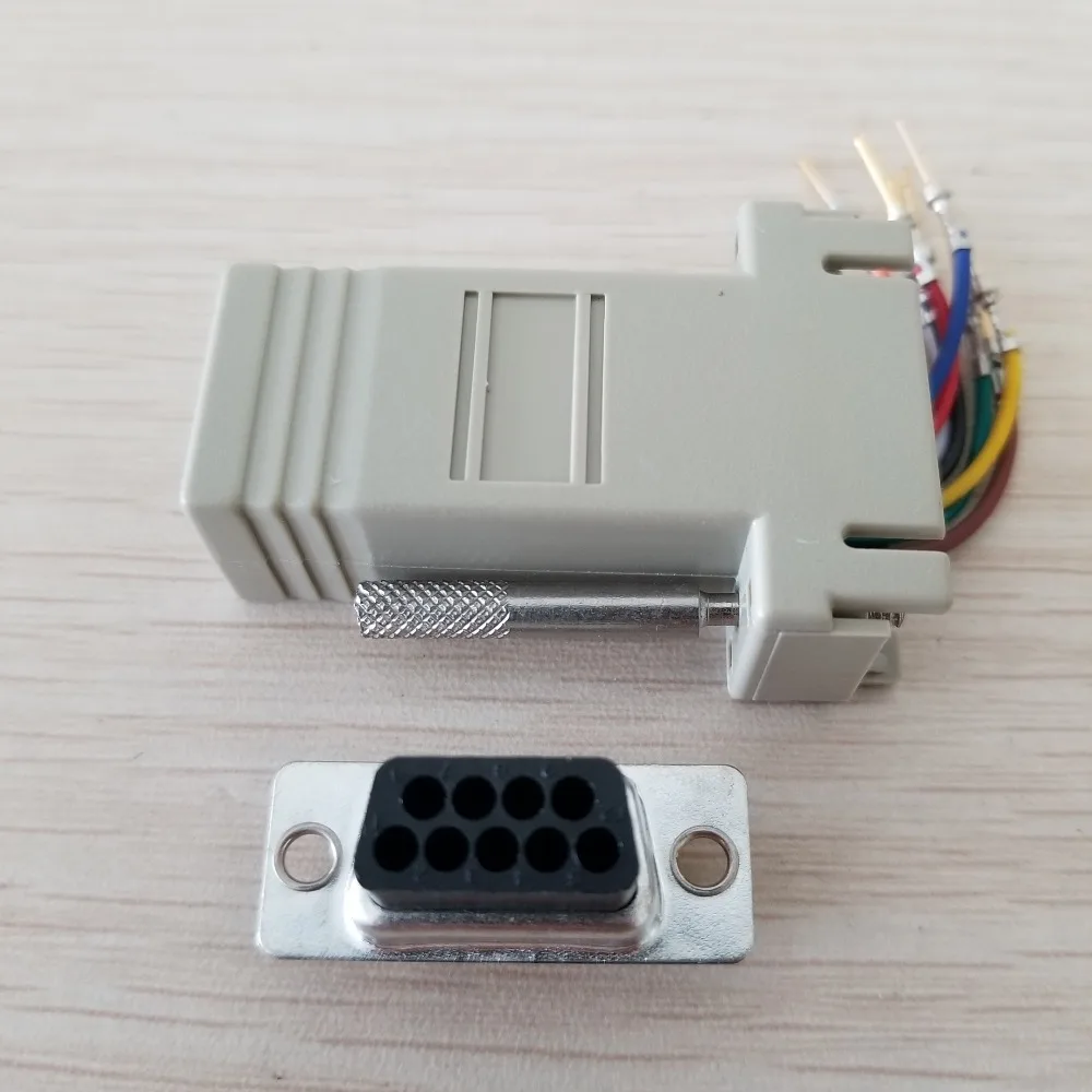 Разъем RJ45 Female к DB9 Male RS232 COM для ПК DIY|com rs232|rs232 comdb9 male |