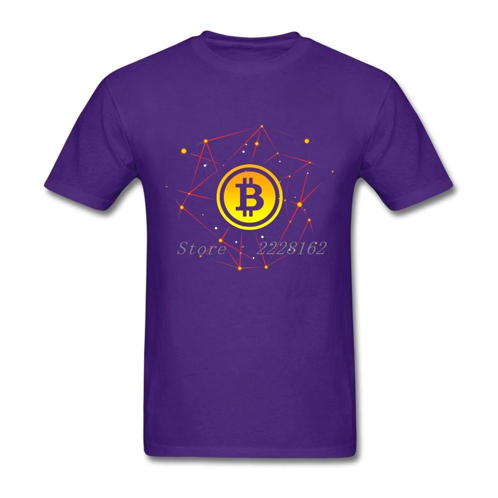 Мужские Семья DIY Футболка для взрослых Bitcoin blockchain Топы корректирующие