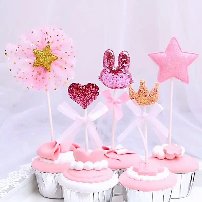 5 шт. для маленьких девочек украшение торта ко дню рождения С Днем Рождения Торт