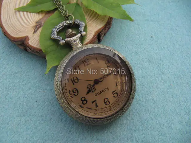Wholesale steampunk - etched stained glass pocket watch necklace antique brass Neo Victorian By GlazedBlackCherry | Наручные часы