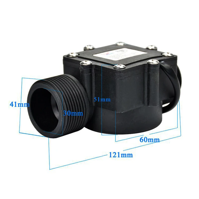 YIMAKER датчик расхода воды DN32 DC3 24V 1 25 дюйма 75 МПа 2 120л/мин расходомер для бассейна