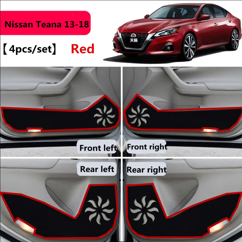 TAIJS полиэфирное волокно двери автомобиля анти kick коврик для Nissan TEANA 2013 2018 авто