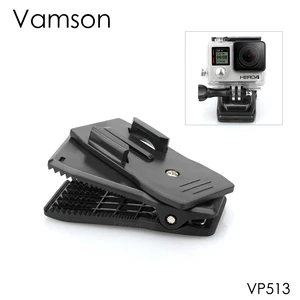 Зажим для рюкзака Vamson для GoPro Hero 7, 6, 5, 4, 3 +, вращение на 360 градусов, быстрое зажимное крепление для Xiaomi yi, SJCAM, SJ4000, VP513
