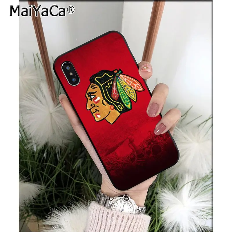 MaiYaCa Chicago Blackhawks ТПУ Мягкие аксессуары для телефонов чехол для телефона для iPhone X XS MAX 6 6S 7 7plus 8 8Plus 5 5S XR