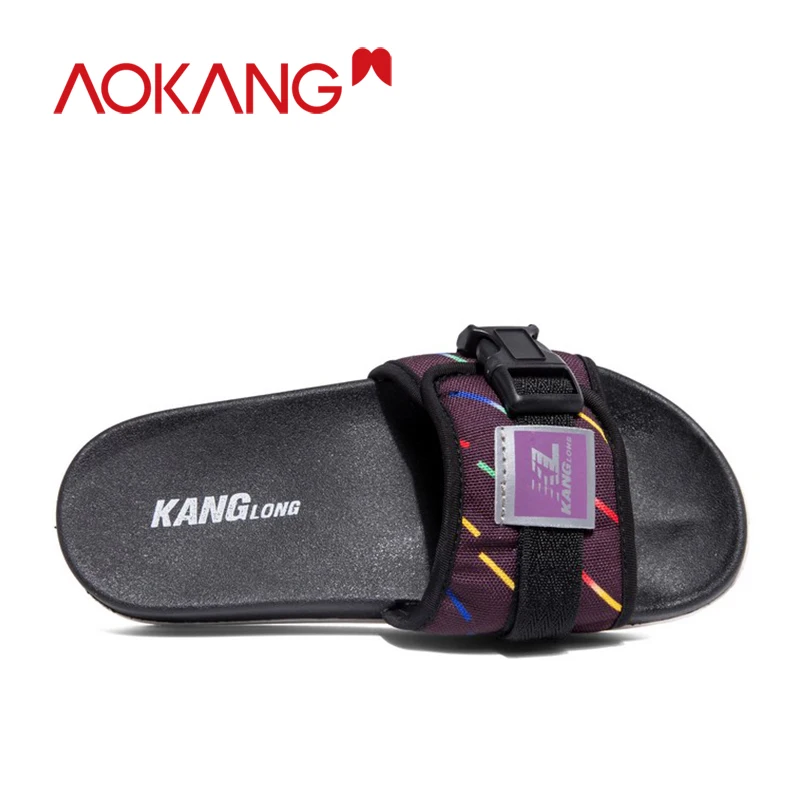 AOKANG kanglong/ г.; сандалии; шлепанцы; женская летняя обувь; повседневные сандалии на плоской подошве с открытым носком; Вьетнамки для влюбленных пар; сандалии