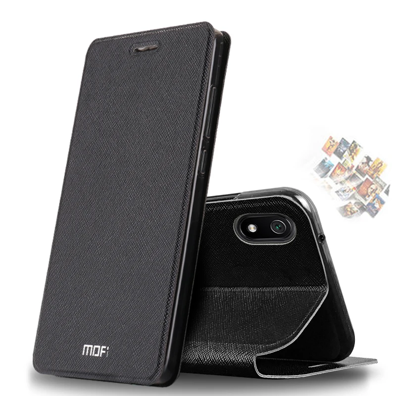 Чехол для Xiaomi Redmi 7A силиконовый чехол кожаный с откидной крышкой оригинал Mofi 360