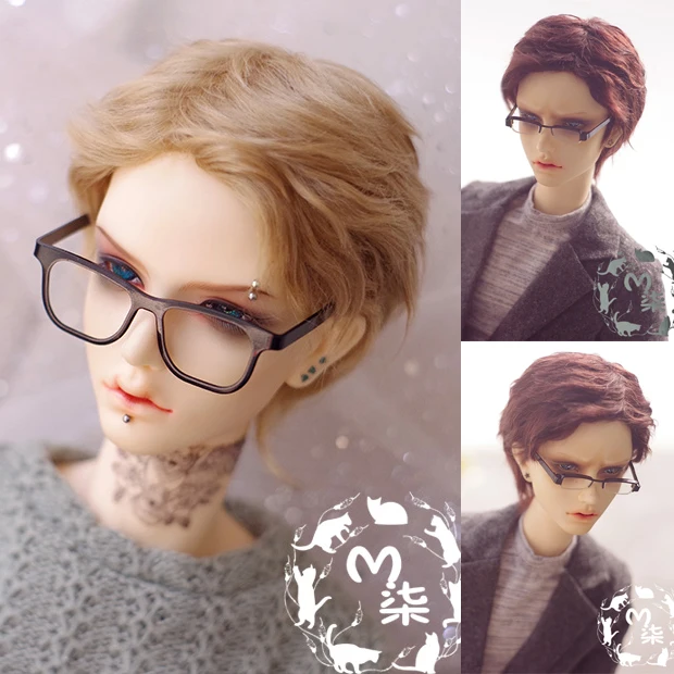 M7 bjd парик из мохера морковный блонд короткий 8 9 дюймов 7 6 1/3 1/4 1/6 SD MSD YOSD|doll wig|wig